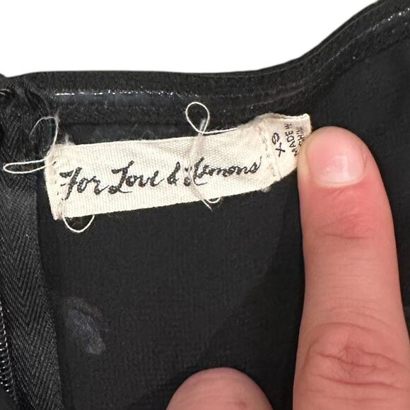 For Love & Lemons Strapless Tie Front Floral Print Mini Dress - Picture 3 of 7